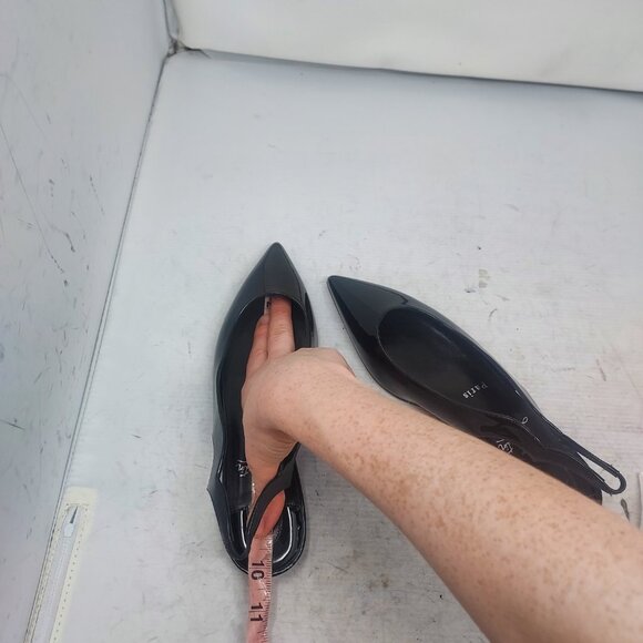 Christian Louboutin Hot Chickita Slingback Patent Flat Black Shoe - Picture 6 of 10